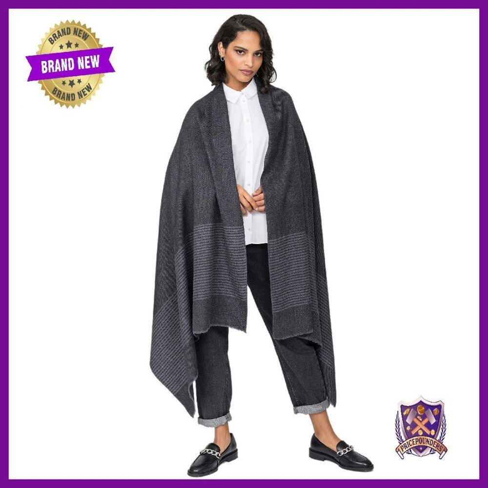 Oversized Merino Wool Travel Shawl Blanket Scarf Wrap